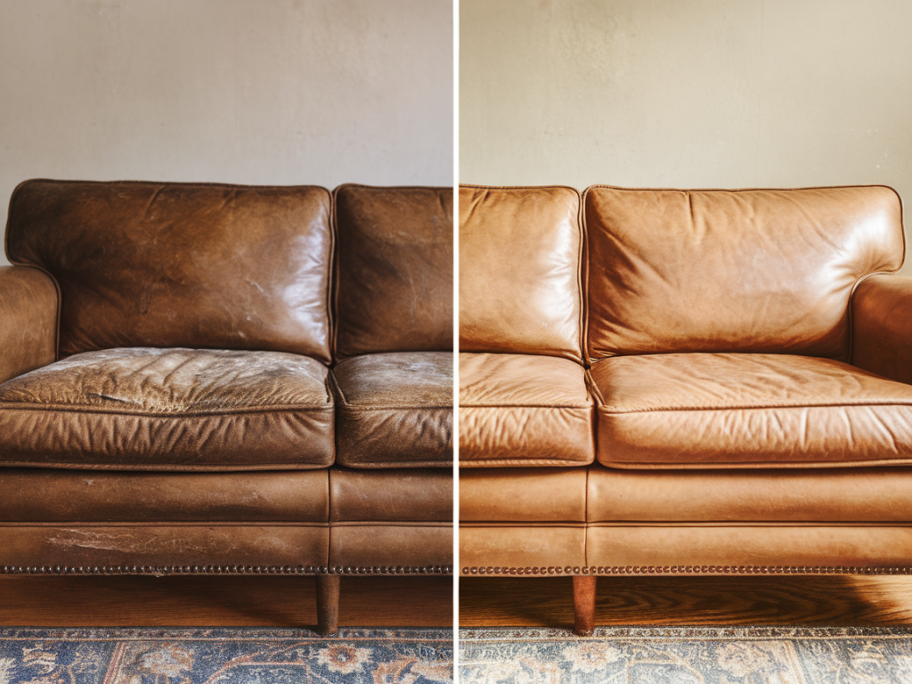 How to revive a thrifted leather sofa with neutral saddle soap and beeswax — a step-by-step refresh