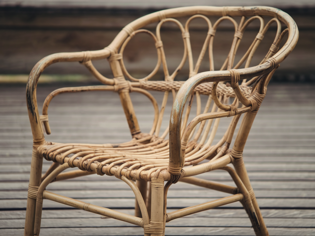 can a £50 secondhand rattan chair look designer? step-by-step repair, color and weave fixes