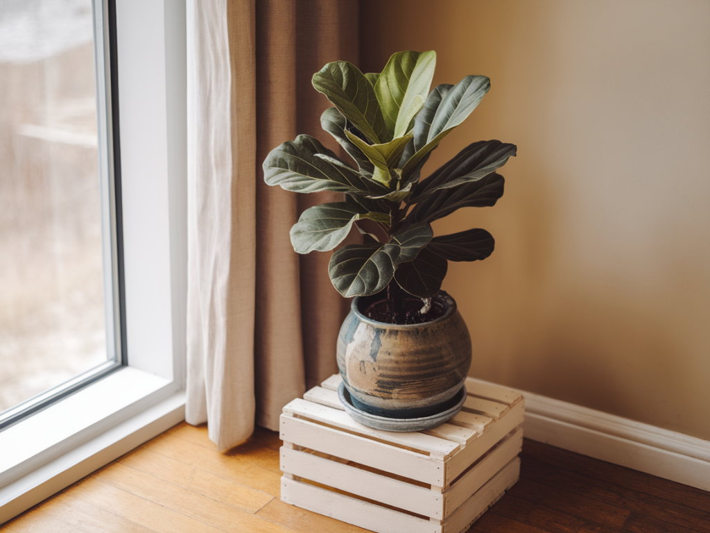 quick guide to caring for a fiddle leaf fig near a single north-facing window