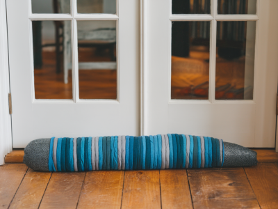how to create a washable, heat-retaining draft snake for french doors using upcycled wool and heat-reflective lining