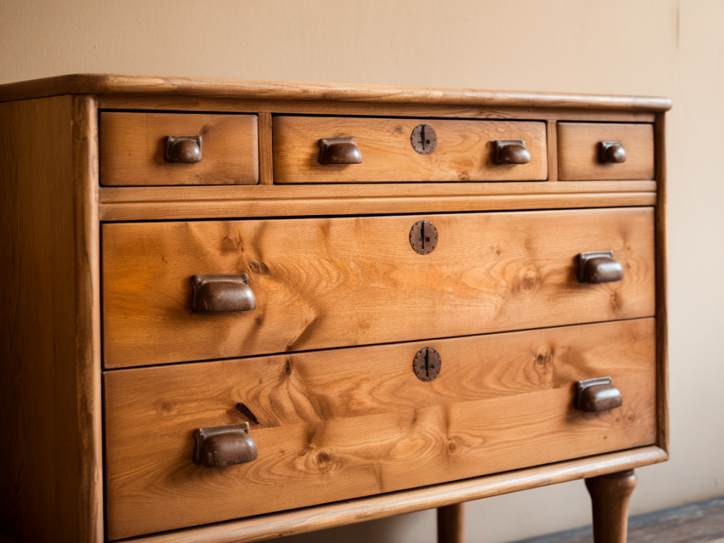 How to refinish a thrifted oak dresser with low-voc stain and beeswax for a durable vintage look