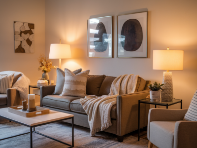 How to style a tiny one-bedroom living room for winter: layout, layered textiles and a £50 lighting upgrade